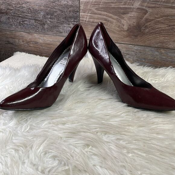 Fiona Ladies High 4” Stiletto Heel Dress Shoes, Brown, Size 7 - Picture 5 of 14